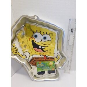 2002 SpongeBob SquarePants Wilton Aluminum Birthday Cake Pan Mold #2105-5130